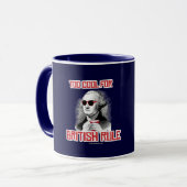 ジョージ・ワシントンはイギリスの規則のために余りにクールでした マグカップ (正面左)