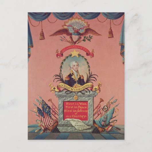ジョージ・ワシントンを称賛して ポストカード (正面)