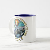 ジョージ・ワシントンテキサス州のお茶会のマグ ツートーンマグカップ (正面左)