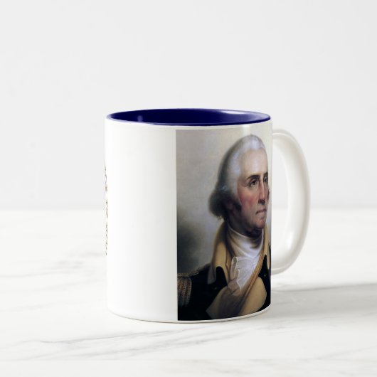 ジョージ・ワシントンテキサス州のお茶会のマグ ツートーンマグカップ (正面右)