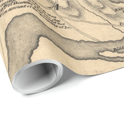 ジョージ・ワシントントレントンNJの戦場の地図1777年 ラッピングペーパー (ロールコーナー)