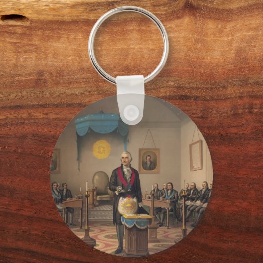 ジョージ・ワシントン大統領のメイスン船長 キーホルダー (正面)