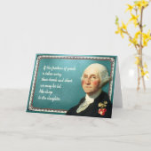 ジョージ・ワシントン大統領の自由の引用文 カード (黄色い花)