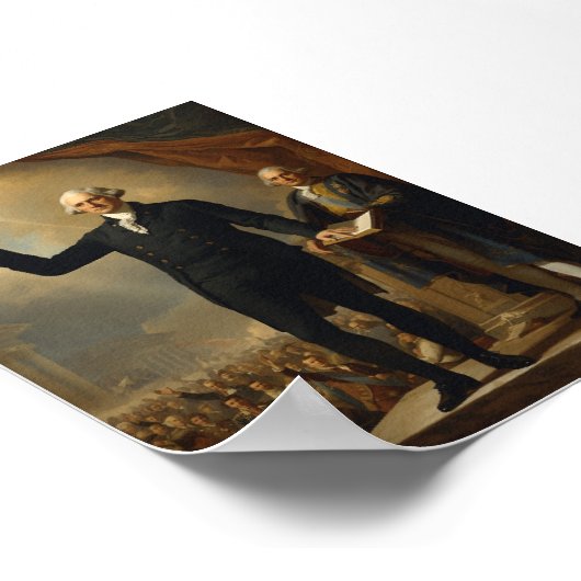 ジョージ・ワシントン大統領就任式 ポスター (角)