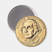 ジョージ・ワシントン大統領1ドル硬貨マグネット マグネット (正面/裏面)