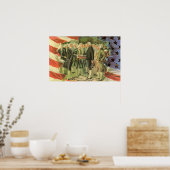 ジョージ・ワシントン就任式ヴィンテージ・ポスター ポスター (キッチン)