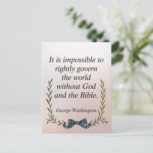 ジョージ・ワシントン引用文政府と宗教 ポストカード (スタンド正面)