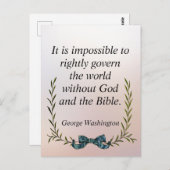 ジョージ・ワシントン引用文政府と宗教  ポストカード (正面/裏面)