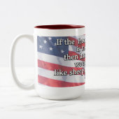 ジョージ・ワシントン引用文言論の自由 ツートーンマグカップ (左)