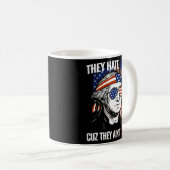 ジョージ・ワシントン彼らは我々を憎んでいる彼らは我々ではない コーヒーマグカップ (正面右)