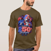 ジョージ・ワシントン愛国心あふれる花火グラフィック Tシャツ (正面)