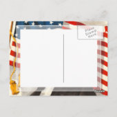 ジョージ・ワシントン愛国米国国旗7月4日 ポストカード (裏面)