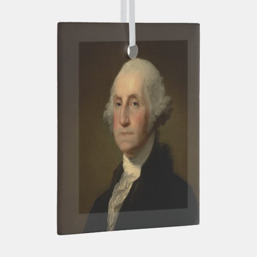 ジョージ・ワシントン第1アメリカ大統領Stuart ガラスオーナメント (正面右)