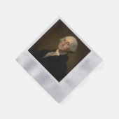 ジョージ・ワシントン第1アメリカ大統領Stuart 縁ありカクテルナプキン (角)