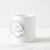 ジョージ・ワシントン米国の土地の検査官のシール コーヒーマグカップ (正面左)