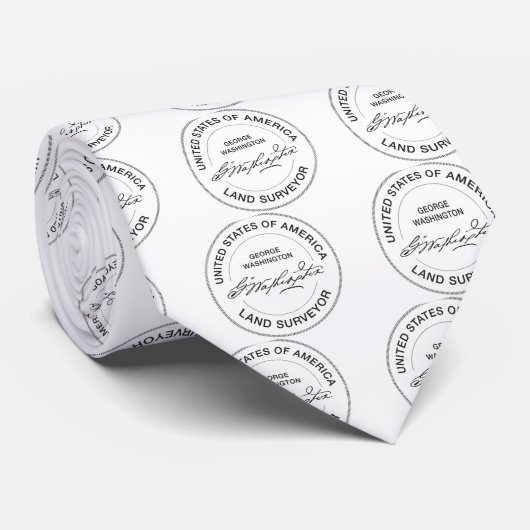 ジョージ・ワシントン米国の土地の検査官のシール ネクタイ (ロール)