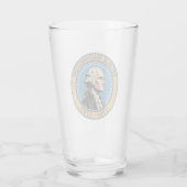 ジョージ・ワシントン米国大統領イラストバッジ タンブラーグラス (裏面)