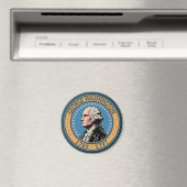 ジョージ・ワシントン米国大統領イラストバッジ マグネット (インサイチュ (食洗機))