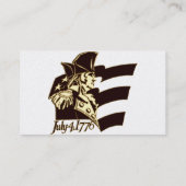 ジョージ・ワシントン1776年7月4日 名刺 (裏面)