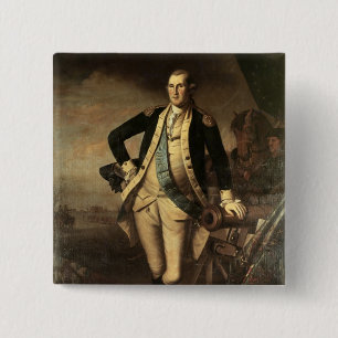 ジョージ・ワシントン1779年のポートレート 缶バッジ