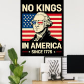 ジョージ・ワシントン おもしろ アメリカ独立 1776 ポスター (ホームオフィス)