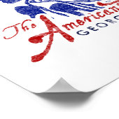 ジョージ・ワシントン・アメリカ革命レトロポスター ポスター (角)