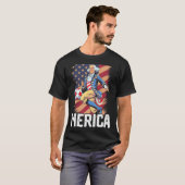 ジョージ・ワシントン、アメリカ 独立記念日 4th of July、面白い S Tシャツ (正面フル)