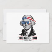 ジョージ・ワシントン、イギリスの支配がクール 4th July 招待状 (正面)