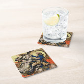 ジョージ・ワシントン・オン・ウォーシング スクエアペーパーコースター (インサイチュ)