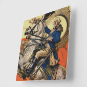 ジョージ・ワシントン・オン・ウォーシング スクエア壁時計 (傾斜)