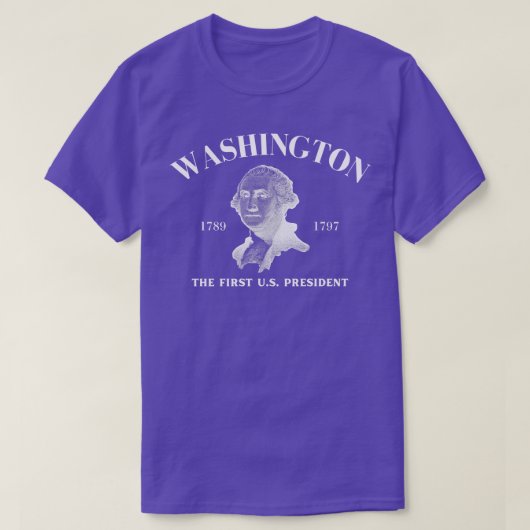 ジョージ・ワシントン・オン・ダーク Tシャツ (デザイン正面)