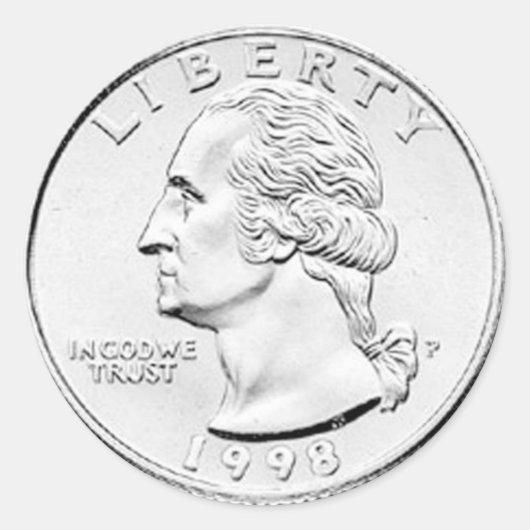 ジョージ・ワシントン クォーター달러 ラウンドシール (正面)