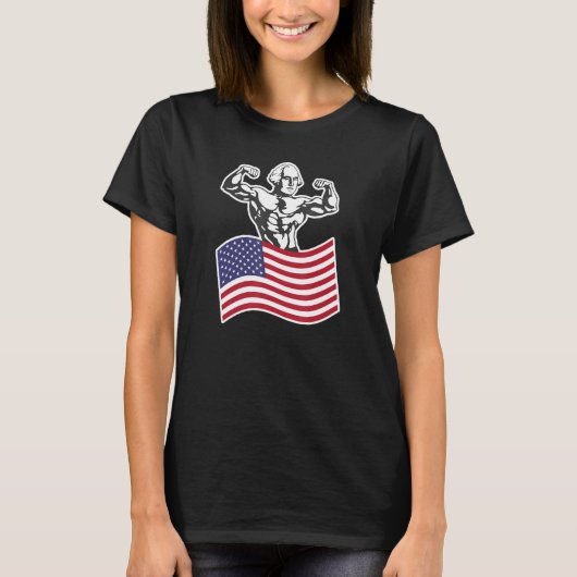 ジョージ・ワシントン・バフ・アメリカ国旗 Tシャツ (正面)