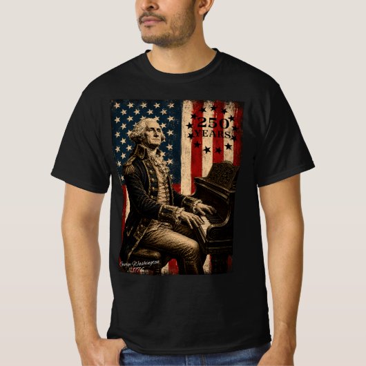 ジョージ・ワシントン・ピアノ250周年記念 Tシャツ (正面)
