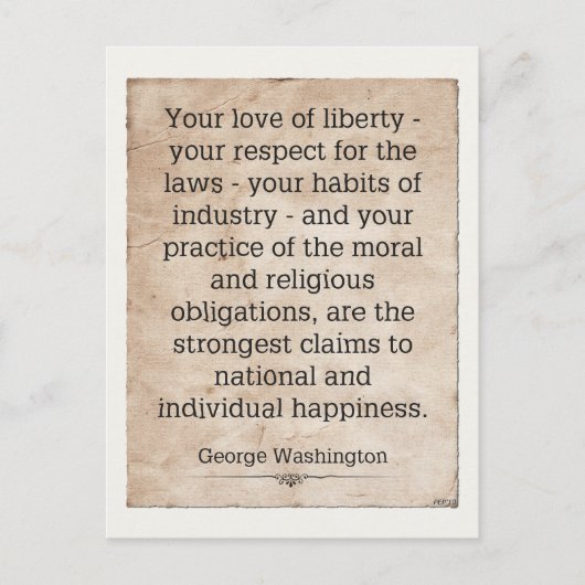 ジョージ・ワシントン ポストカード (正面)