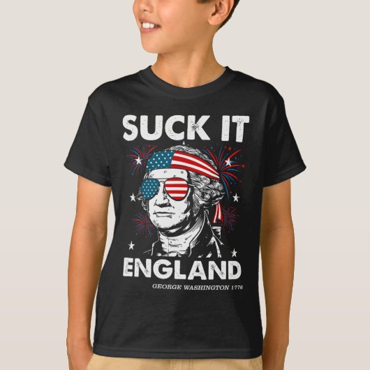 ジョージ・ワシントン 英国をやっつけろ Tシャツ 4th July (正面)