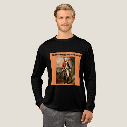 ジョージ・ワシントン 英国将軍と対峙 トライブレンドTシャツ (正面全体)