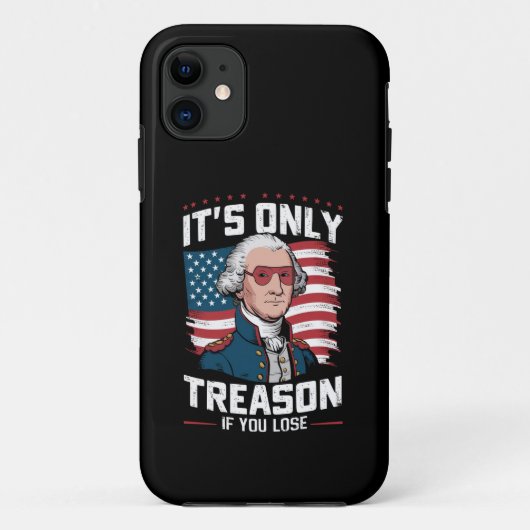 ジョージ・ワシントン 負けた時のみ反逆罪 Case-Mate iPhoneケース (裏面)