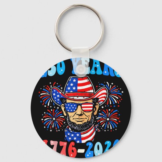 ジョージ・ワシントン 250周年 1776-2026 250周年記念 キーホルダー (正面)
