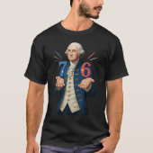 ジョージ・ワシントン 7 6 ミーム 歴史 アート Tシャツ (正面)