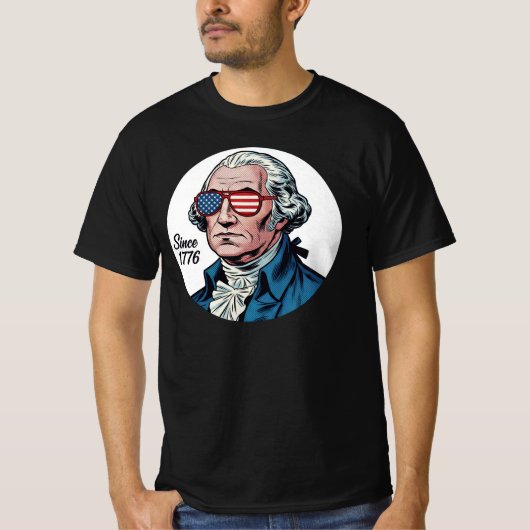 ジョージ・ワシントン Since 1776 | 7月4日Tシャツ Tシャツ (正面)