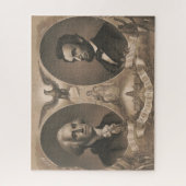 ジョージ・ワシントンAbraham Lincoln Eagle愛国的 ジグソーパズル (縦)