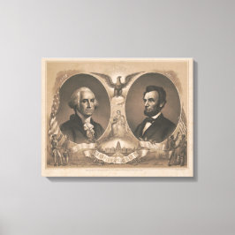 ジョージ・ワシントンAbraham Lincoln Eagle USヴィンテージ キャンバスプリント