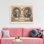 ジョージ・ワシントンAbraham Lincoln Eagle USヴィンテージ キャンバスプリント (インサイチュ (リビング))