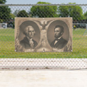 ジョージ・ワシントンAbraham Lincoln Eagle USヴィンテージ 横断幕 (インサイチュ)
