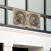 ジョージ・ワシントンAbraham Lincoln Eagle USヴィンテージ 横断幕 (ビルの外側)