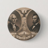 ジョージ・ワシントンAbraham Lincoln Eagle USヴィンテージ 缶バッジ (正面)