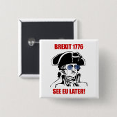 ジョージ・ワシントンBrexit 1776年のEUはサングラスに印を付けます 缶バッジ (正面&裏面)