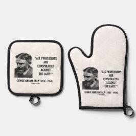 ジョージ・B・ショーの職業共謀者 鍋つかみ&鍋敷きセット