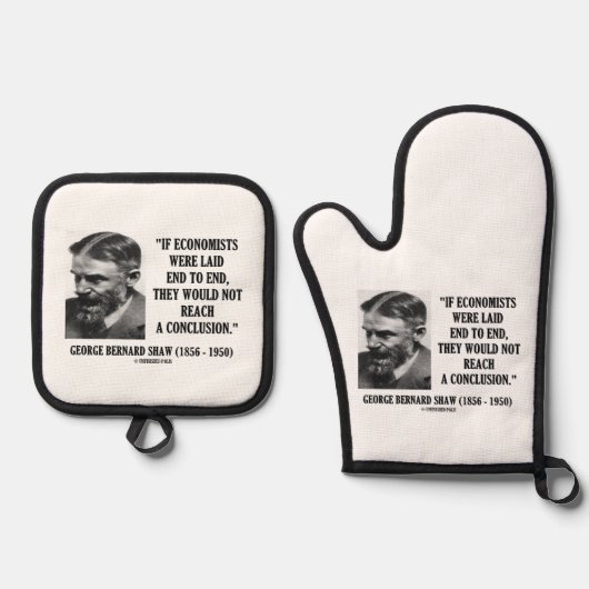 ジョージ・B・ショーもし・エコノミストは結論を出していない 鍋つかみ&鍋敷きセット (正面)